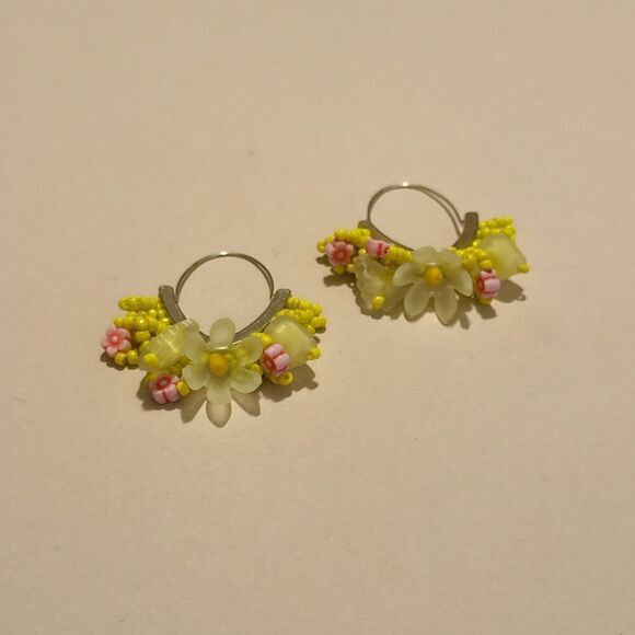 Boho hoop earrings N1237 - Picture 3 of 4